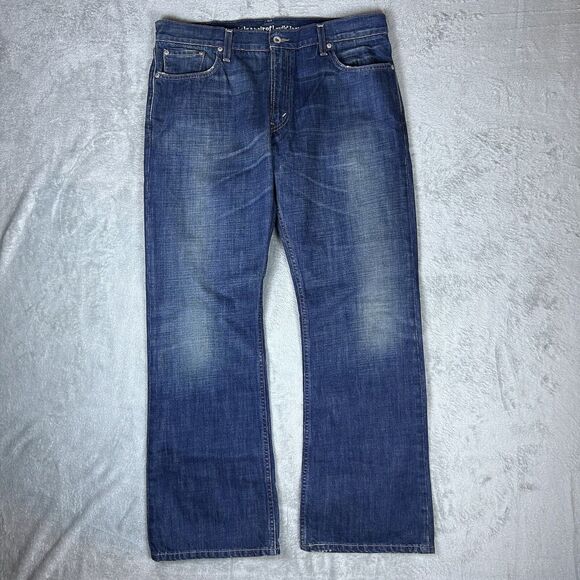 Y2K Levis 527 Low Rise Boot Fit Mens 36x30 (Fits 36x32) Jeans Blue Wash - Picture 1 of 11